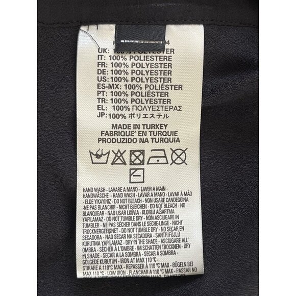 DIESEL Women's Black Chiffon D-Nedora-A Pleated Button Shift Dress $248 size XS - Picture 4 of 15